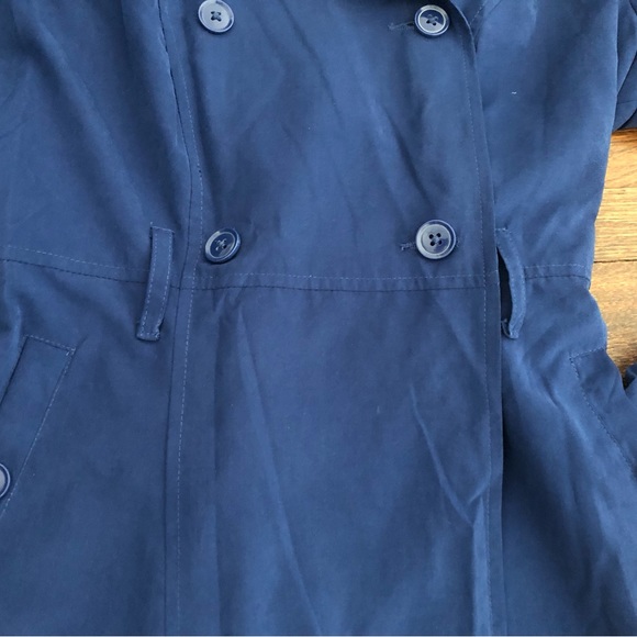 Dr. Who Blue Tardis Trench Coat Jacket Sz S Official BBC- Cute Print Lining RARE - Picture 8 of 12